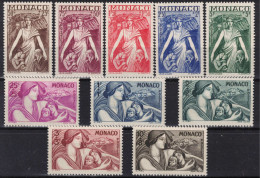 TIMBRE MONACO SERIE COMPLETE N° 215/224 NEUVE ** GOMME SANS CHARNIERE - Neufs