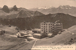 Vaud. Montreux - . Grand Hotel Des Rochers De Naye, Tours D'Ai Et La Dent Du Midi   (2 Scans) - Montreux