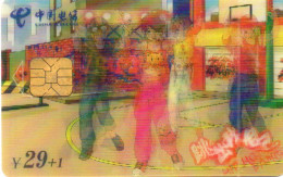 CHINA - CHIP CARD - CHINA TELECOM - CNT-IC-P40(2-1) - HIPHOP DANCE - OLOGRAPHIC 3D CARD - China