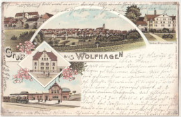 CPA Litho Gruss Wolfhagen (68) Multivues   1920  Bahnhof  .....   Ed Druck   RARE - Neuf Brisach
