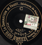 Disque SAPHIR Pathé  N° 989 Et 992,  29 Cm. Etat Ex. Chanté Par ALBERS.LA DAMNATION DE FAUST. LA FAVORITE - 78 T - Disques Pour Gramophone