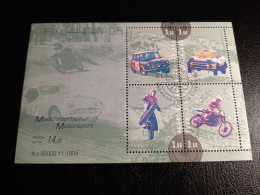 FINLAND - MOTOR SPORTS Rally & Motocross S/S 1995 Cancelled - Auto's