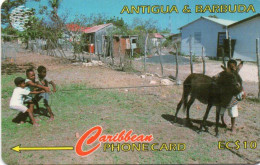 ANTIGUA & BARBUDA - GPT - C&W - 17CATA - KIDS AT PLAY - ANIMAL - DONKEY  (HIGHLY USED) - Antigua E Barbuda