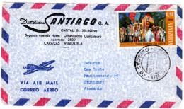 Venezuela 1966, EF 0,90 B. Volkstanz Auf Luftpost Brief V Caracas N. Deutschland - Venezuela
