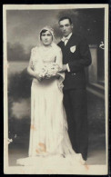 Salonique Greece 1934 "Chelomo & Louna" Wedding Photo MENAHEM To DJERASSI Family Palestine Judaica Juive Juif Israelite - Judaika