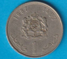 Marokko 1 Dirham 1987/1407  K-N  Schön Nr.93, KM-Nr.88 ( D8/164) - Maroc