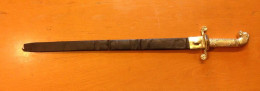 Hirschfanger With Brass Handle. Germany. Around 1880. (T86) - Armi Bianche