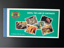 Kenya Kenia 1996 Mi. 672 - 677 Booklet Carnet MH Faune Fauna The Land Of Contrasts - Kenya (1963-...)