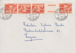 Brief  Basel - Luzern  (K/S-Frankatur)        1953 - Briefe U. Dokumente