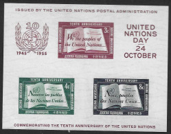 United Nations 1955 - The First Souvenir Sheet MNH In Excellent Quality - Neufs