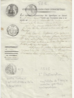 CERTIFICAT DE RADIATION D INSCRIPTION  1ERE R ET 2 EME RESTAURATION - Cachets Généralité