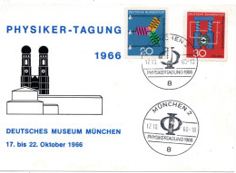80313 - Bund - 1966 - Technik & Wissenschaft 2 W Kpl A SoKte SoStpl MÜNCHEN - PHYSIKERTAGUNG 1966 - Physics