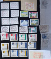LOT DE VIGNETTES DE DISTRIBUTEUR, ALLEMAGNE BELGIQUE, LUXEMBOURG, SUISSE LIECHTENSTEIN - Collections (sans Albums)