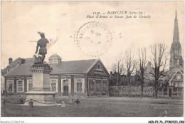 AGDP3-76-0228 - HARFLEUR - Place D'armes Et Statue Jean De Grouchy - Harfleur