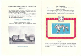 SUISSE LUZERN Publicité Bloc Exposition 1951 - Briefe U. Dokumente