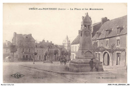 ANWP4-0423-80 - CRECY-EN-PONTHIEU - La Place Et Les Monuments - Crecy En Ponthieu