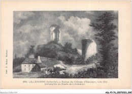 ADLP3-76-0238 - LILLEBONNE - Ruines Du Château D'harcourt - Vers 1815 - Estampille Du Musée De Lillebonne - Lillebonne