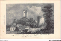 ADLP3-76-0227 - LILLEBONNE - Ruines Du Château D'harcourt Vers 1815 - Lillebonne