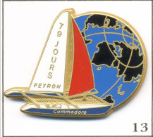 Pin's Sport - Yachting / Record Tour Du Monde Voile 79 Jours (Peyron - 1993). Est. Ballard. Zamac. T1060A-13 - Boten