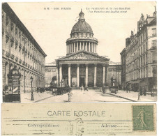 75 - Paris Le Panthéon Et La Rue Soufflot, A B 536, Arrt 5ème 1920 TTB-CPA - Pantheon
