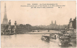 75 - Paris Pont Alexandre III Première Pierre Posée Par Le Tsar Nicolas II En 1896, Achevé En 1900 Arrt TTB-CPA - Pantheon