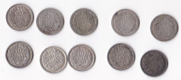 Pays Bas. Lot 10 Pièces 10 Cents Wilhelmina, En Argent - 10 Cent