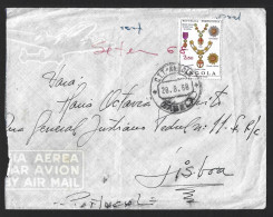 Letter Angola With Obliteration Gabela 1968. Stamp With Decorations Military Order Of Santiago. Carta Angola Gabela - Angola