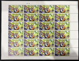 India 2022 2nd International Tiger Forum Full Sheet MNH - Félins