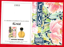 Petit Calendrier 2 Volets: Parfum Tchin,  Berdoueg. Année 1993. - Petit Format : 1991-00