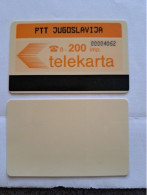 YOUGOSLAVIE PTT JUGOSLAVIJA  200U UT 8 NUMBERS NOT CURRENT - Yugoslavia