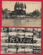 AE808 94 VAL DE MARNE LE PERREUX  2 CARTES POSTALES - Maisons Alfort