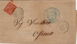 Italy. A288. Arcevia. 1882. Numerale Grande Cerchio A Sbarre ARCEVIA  323 + Araldica, Su Lettera Senza Testo - Autres & Non Classés