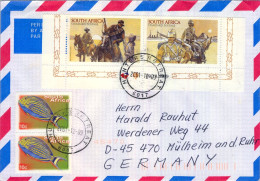 2001 AFRICA DEL SUR , HUNTER'S RETREAT - FREIBURG  , SOBRE CIRCULADO , CORREO AÉREO , AIR MAIL , POR AVIÓN - Brieven En Documenten