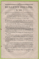 1826 - BULLETIN DES LOIS 81 - LIMOGES - NOTRE DAME DE CLERMONT HERAULT - - Décrets & Lois