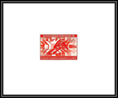 95748 N°971 Sarajevo SKI 1984 Jeux Olympiques Olympic Games Guinée Guinea Epreuve D'artiste Artist Proof Red - Winter 1984: Sarajevo