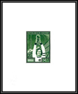 95651 N°55 Beckenbauer Football Soccer World Cup Munich 1974 Dahomey Epreuve D'artiste Artist Proof Green - Haute-Volta (1958-1984)