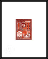 95653 N°597 UPU Locomotive Train Dahomey Epreuve D'artiste Artist Proof Brown - Haute-Volta (1958-1984)