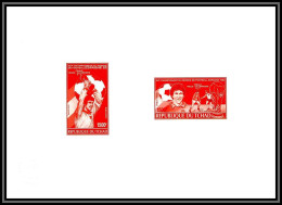 95540 N°133/942 ZOFF ROSSI Espana 1982 Football Coupe Monde Tchad Epreuve D'artiste Collective Artist Proof Red - Tschad (1960-...)
