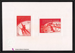 95341 N°153/152 Lake Placid Jeux Olympiques Olympic Games 1980 Togo Epreuve D'artiste Collective Artist Proof Red Ski - Figure Skating