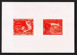 95269 N°38/323 1976 USA Lincoln Kennedy Espace Space Comores Comorien Epreuve D'artiste Collective Artist Proof Red - Us Independence
