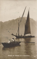 SUISSE - SCHWEIZ - SWITZERLAND - SVIZZERA - Montreux - Vevey - ... Barque Du Léman Et Le Grammont (1917) - Montreux