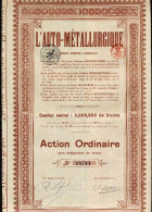 L'AUTO-MÉTALLURGIQUE; Action Ordinaire - Auto's
