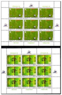 MACEDOINE MACEDONIA  1998 FOOTBALL SOCCER FUSSBALL WORLD CUP COUPE DU MONDE WM FRANCE '98 2 MINI-FEUILLES KLEINBOGEN - 1998 – Frankrijk