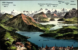 CPA Zug, Zugersee, Panorama - Sonstige & Ohne Zuordnung