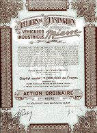Ateliers De Buysinghen - VÉHICULES INDUSTRIELS MIESSE;  Action Ordinaire (camions/lorries) - Auto's