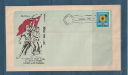 Myanmar - Birmanie - Burma - YT N° 108 - FDC Premier Jour - Premier Mai - May Day - Journée Du Travail - 1967 - Myanmar (Birmanie 1948-...)