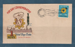 Myanmar - Birmanie - Burma - YT N° 108 - FDC Premier Jour - Premier Mai - May Day - Journée Du Travail - 1967 - Myanmar (Birmanie 1948-...)