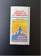 France 1960 / 1961 Antituberculeux Tuberculose Tuberculosis Tuberkulose Défendez Vos Enfants Ving Centimes Vignette BCG - Ziekte