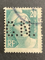 FRANCE N° 728 Marianne De Gandon Gravé C.N. 298 Indice 2 Perforé Perforés Perfins Perfin Superbe !! - Autres & Non Classés