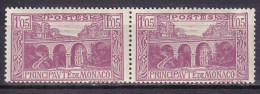 MONACO - Point Après 05 En Paire Avec Un Normal. Sur 1 F. 05 De 1924/33 - Errors And Oddities